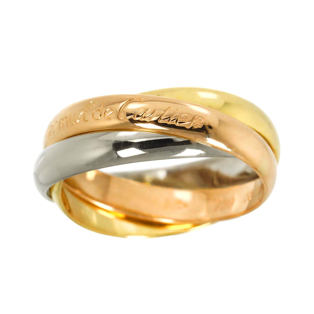 Trinity MM Ring 18K YG WG PG 750 Size55 7.25(US)