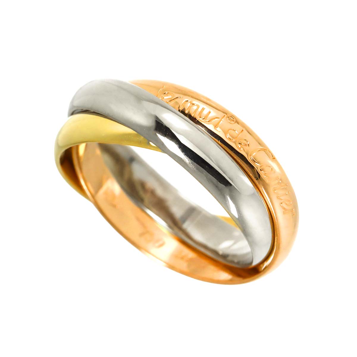 Trinity MM Ring 18K YG WG PG 750 Size55 7.25(US)