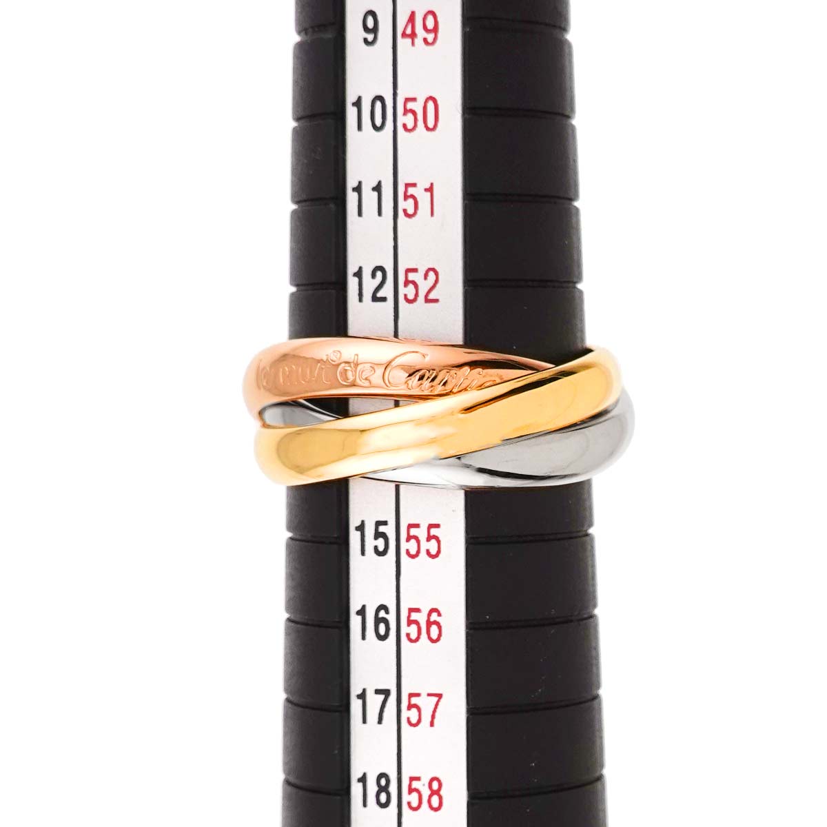 Trinity Ring MM 18K YG WG PG 750 Size54 6.5-6.75(US)