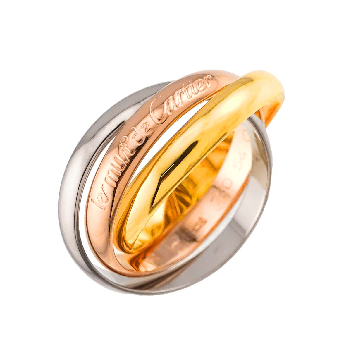 Trinity Ring MM 18K YG WG PG 750 Size54 6.5-6.75(US)