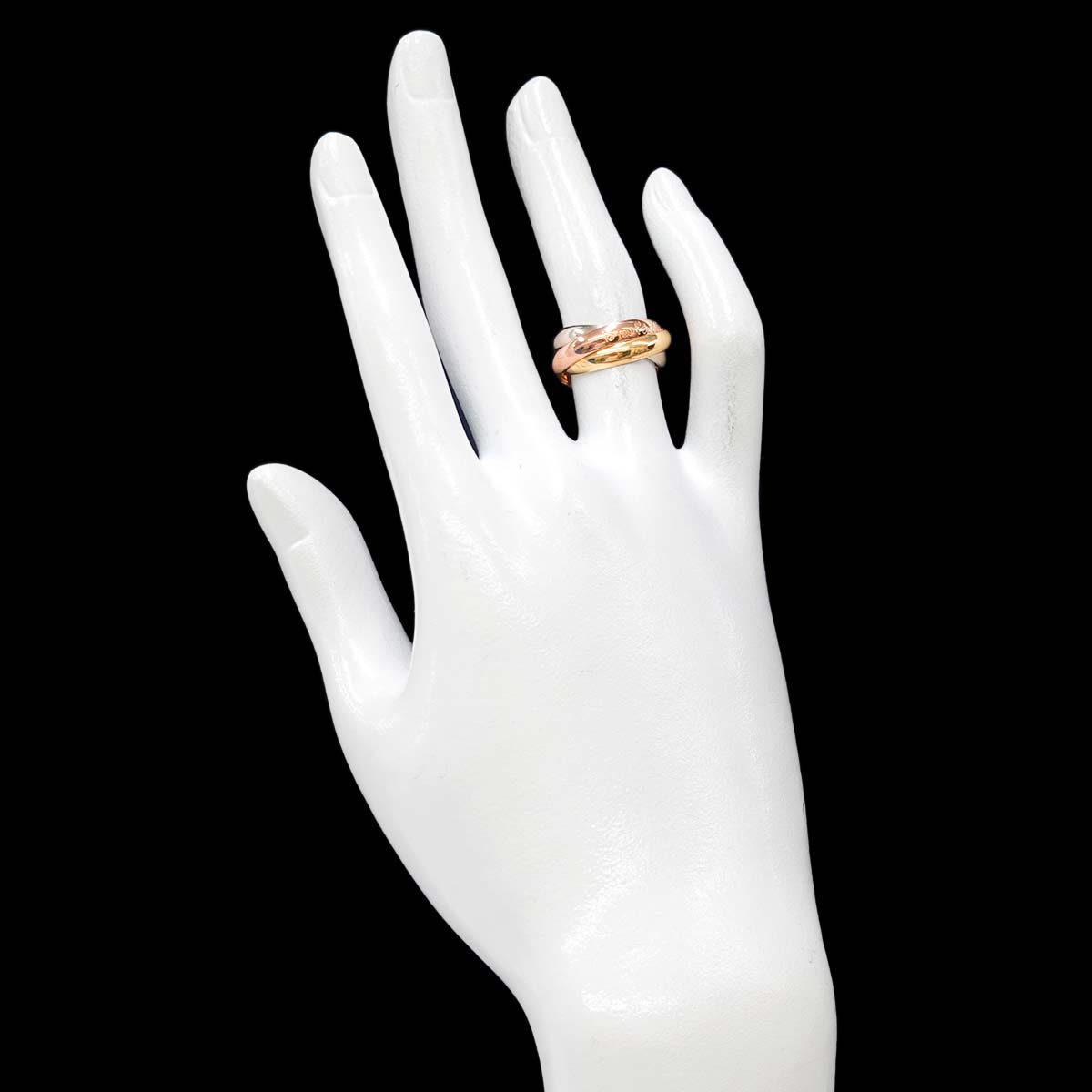 Trinity Ring MM 18K YG WG PG 750 Size54 6.5-6.75(US)