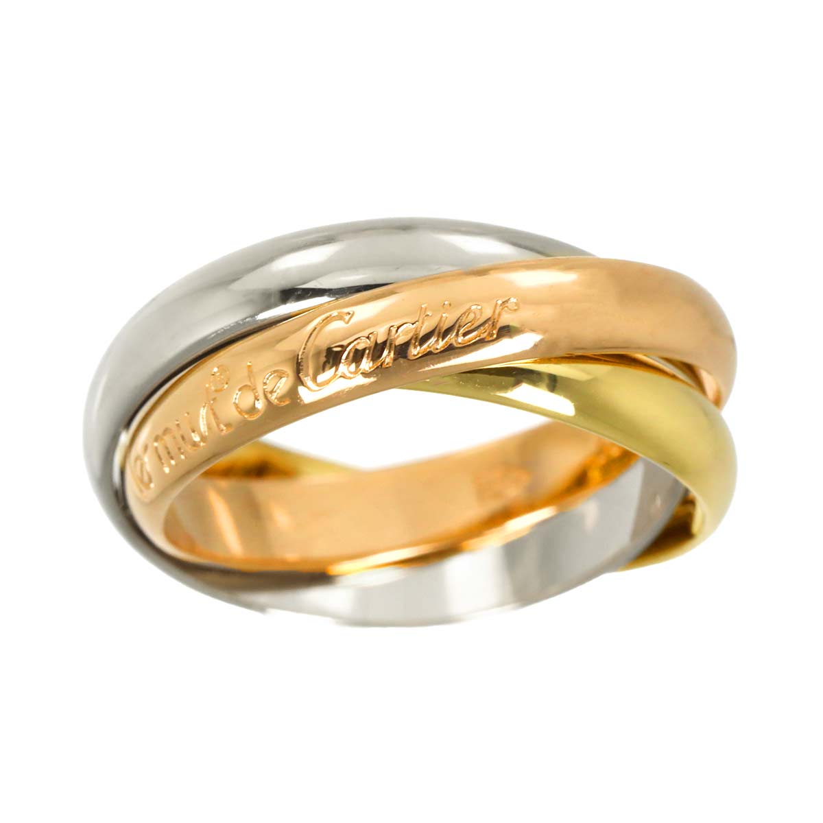 Trinity Ring MM 18K YG WG PG 750 Size54 6.75(US)