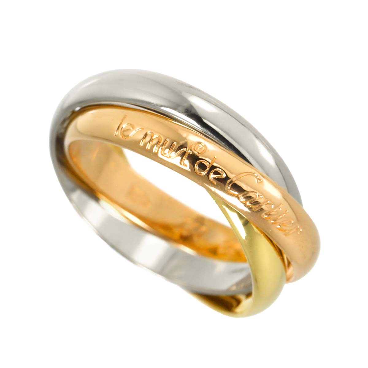 Trinity Ring MM 18K YG WG PG 750 Size54 6.75(US)