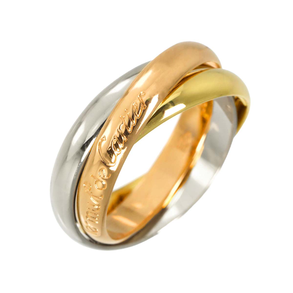 Trinity Ring MM 18K YG WG PG 750 Size54 6.75(US)