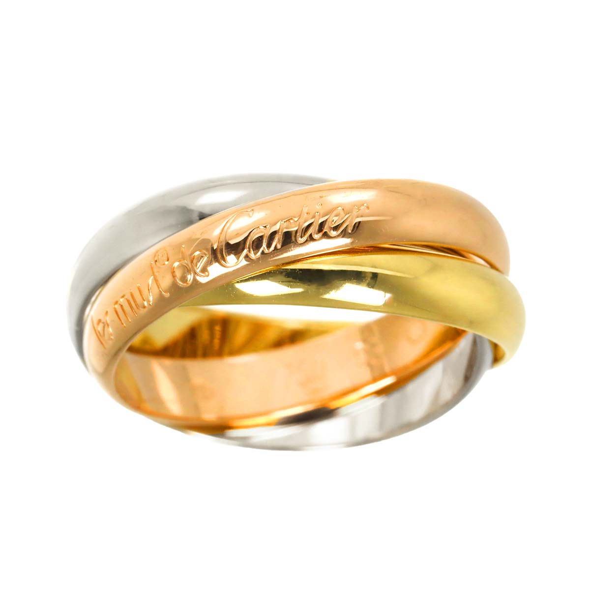 Trinity Ring 18K YG WG PG 750 Size53 6-6.25 (US)
