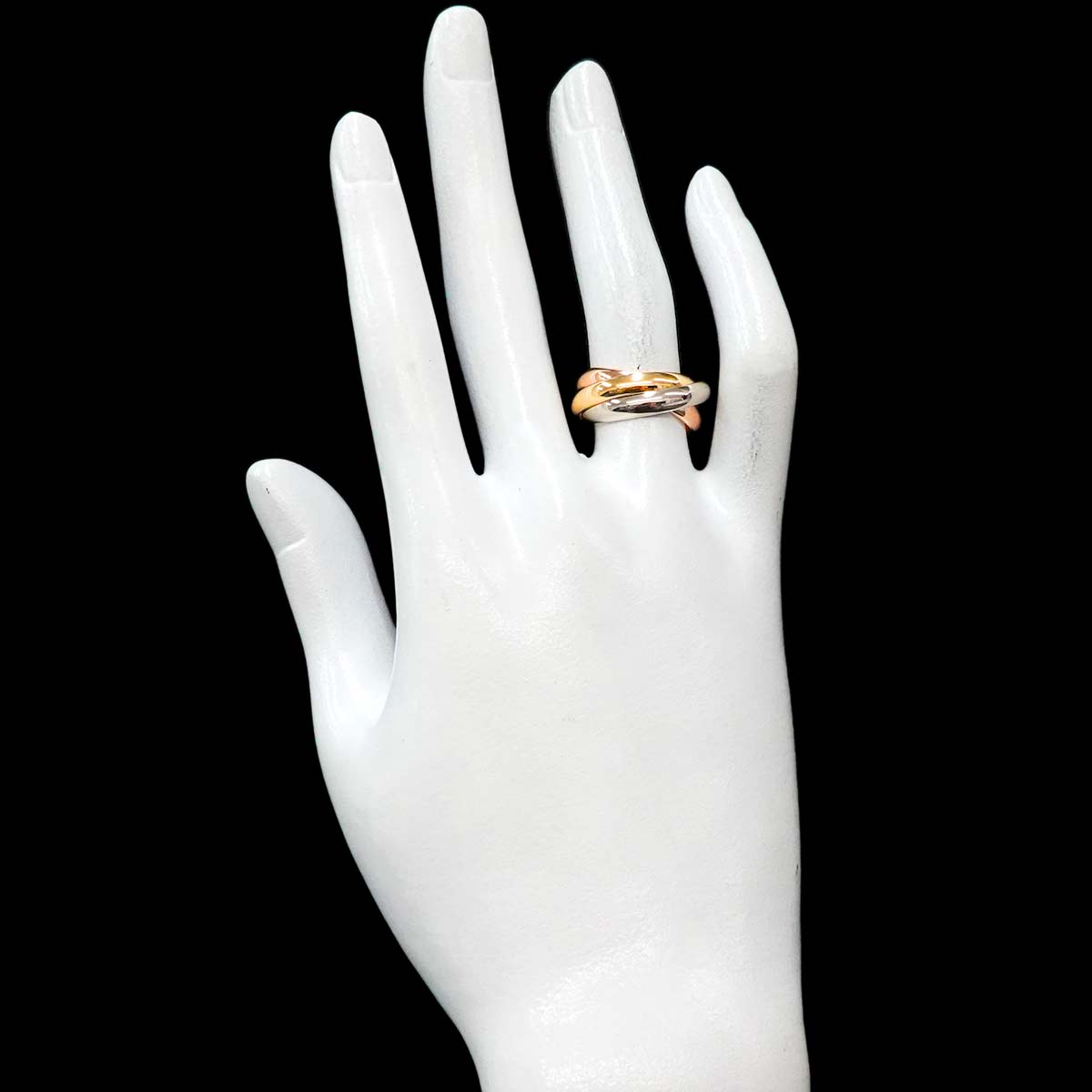Trinity Ring 18K YG WG PG 750 Size53 6-6.25 (US)