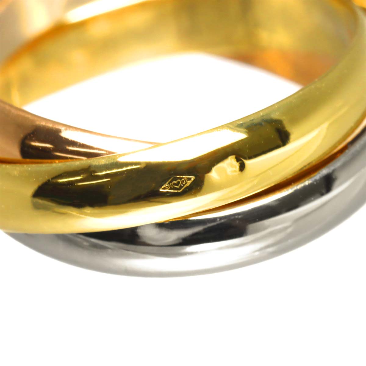 Trinity Ring MM 18K YG WG PG 750 Size54 6.5-6.75(US)