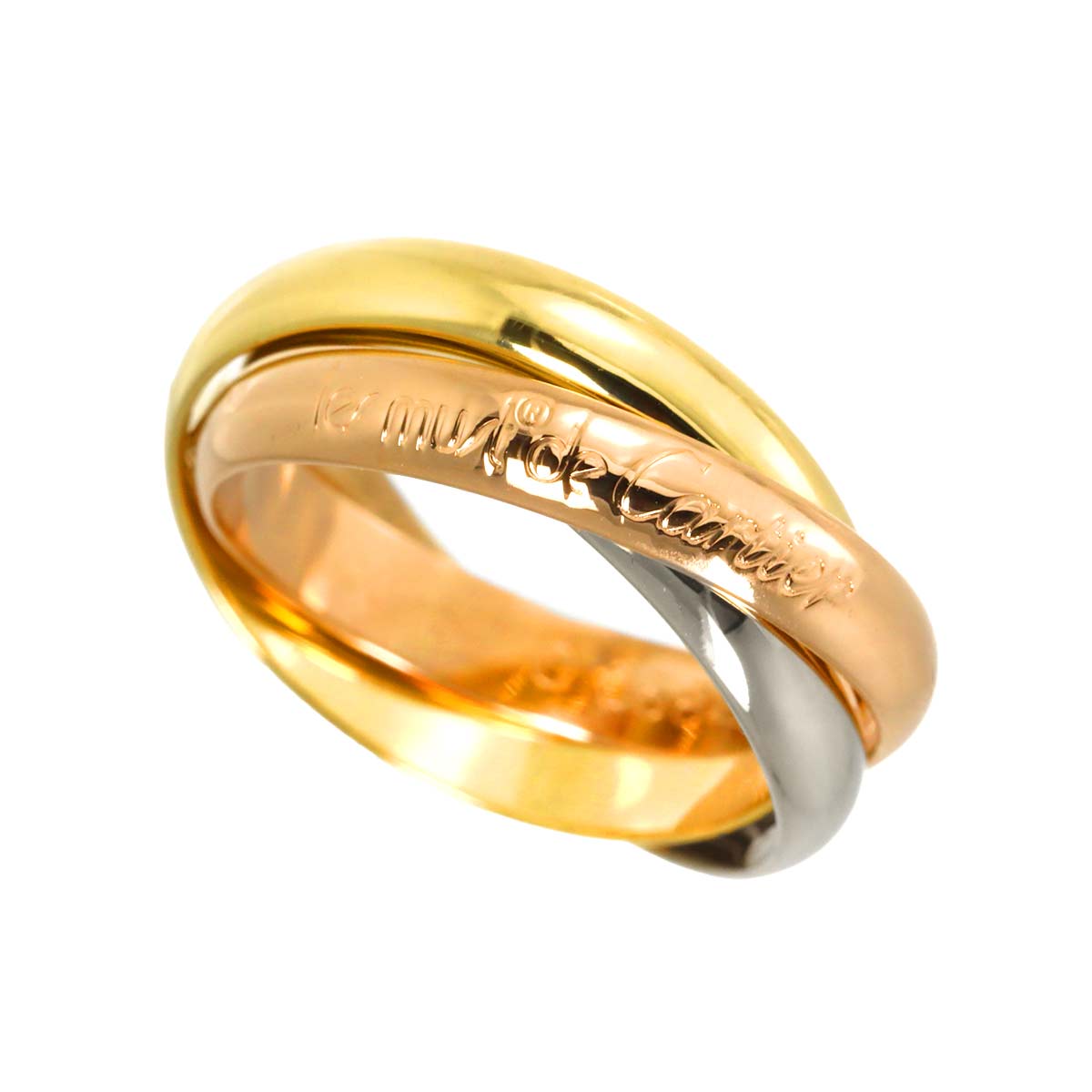 Trinity Ring MM 18K YG WG PG 750 Size54 6.5-6.75(US)