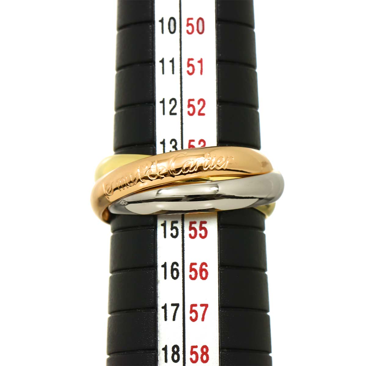 Trinity Ring MM 18K YG WG PG 750 Size54 6.5-6.75(US)