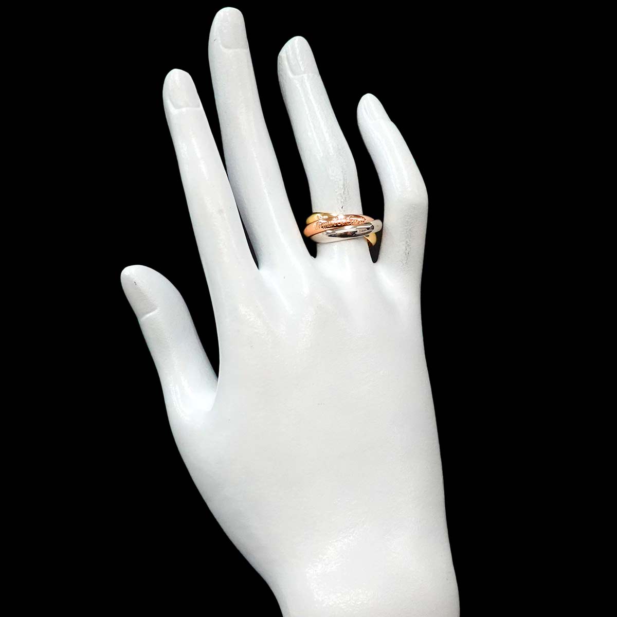 Trinity Ring MM 18K YG WG PG 750 Size54 6.5-6.75(US)