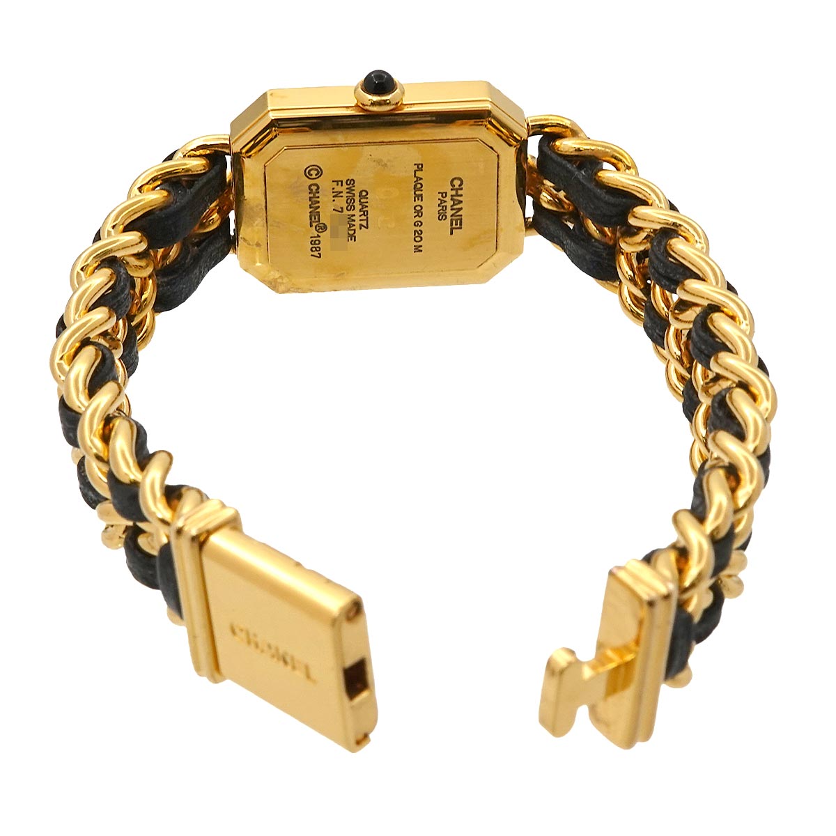 Premiere Size L H0001 Vintage Quartz Black Dial Ladies Watch