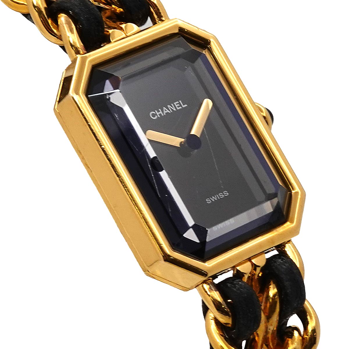 Premiere Size L H0001 Vintage Quartz Black Dial Ladies Watch