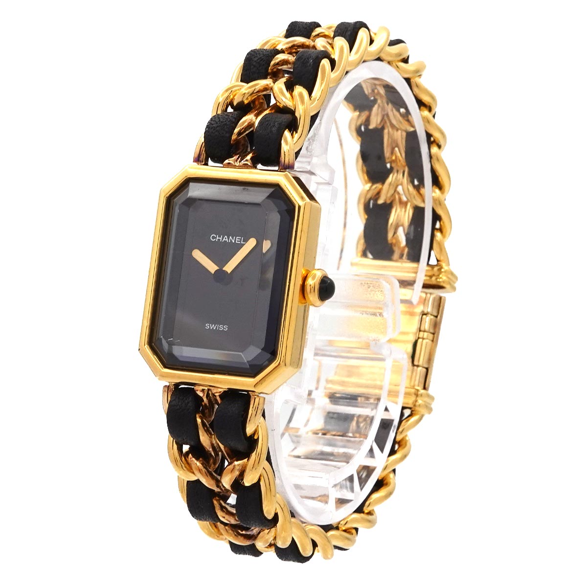 Premiere Size L H0001 Vintage Quartz Black Dial Ladies Watch