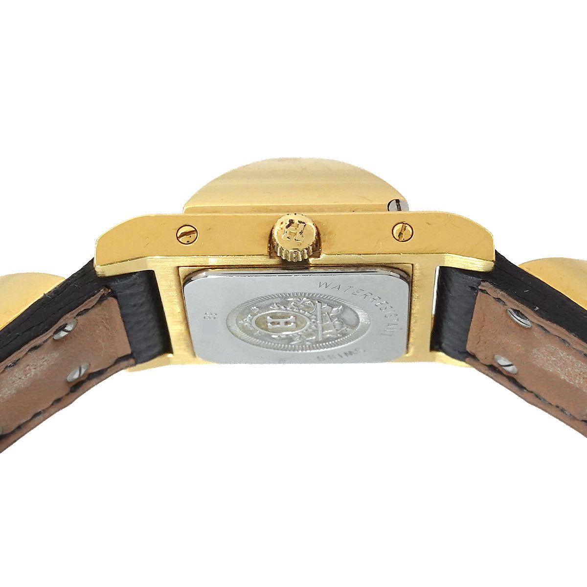 Medor Vintage pyramid Gold studs Quartz White Dial Ladies