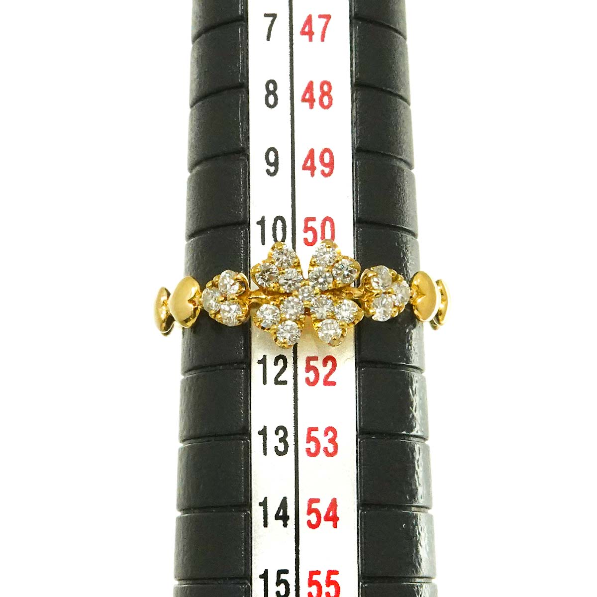 Diamond 0.28ct Ring 18K YG Yellow Gold 750 5.5-5.75(US)
