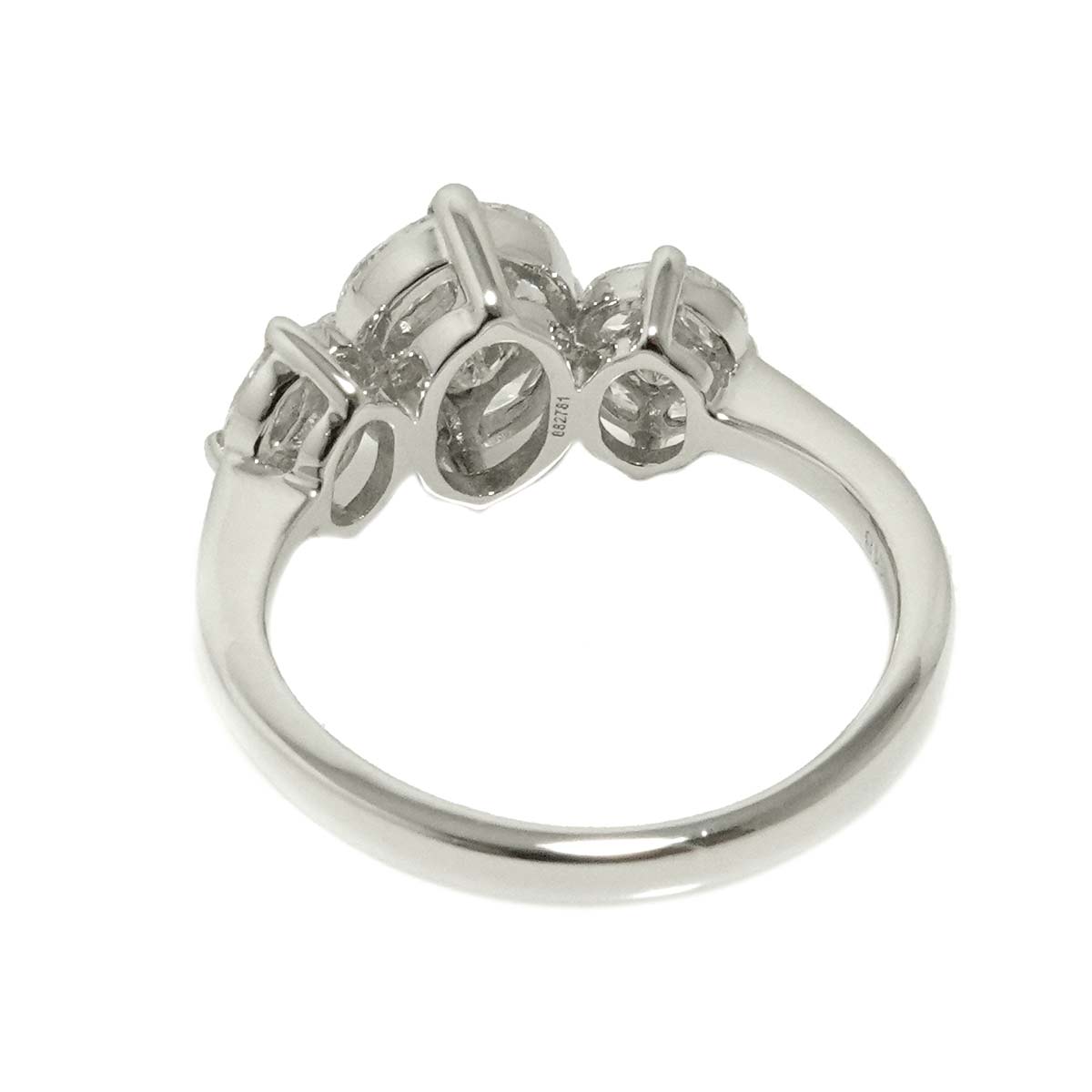 Diamond 1.34ct Ring 18K K18 WG White Gold size4.75-5(US)