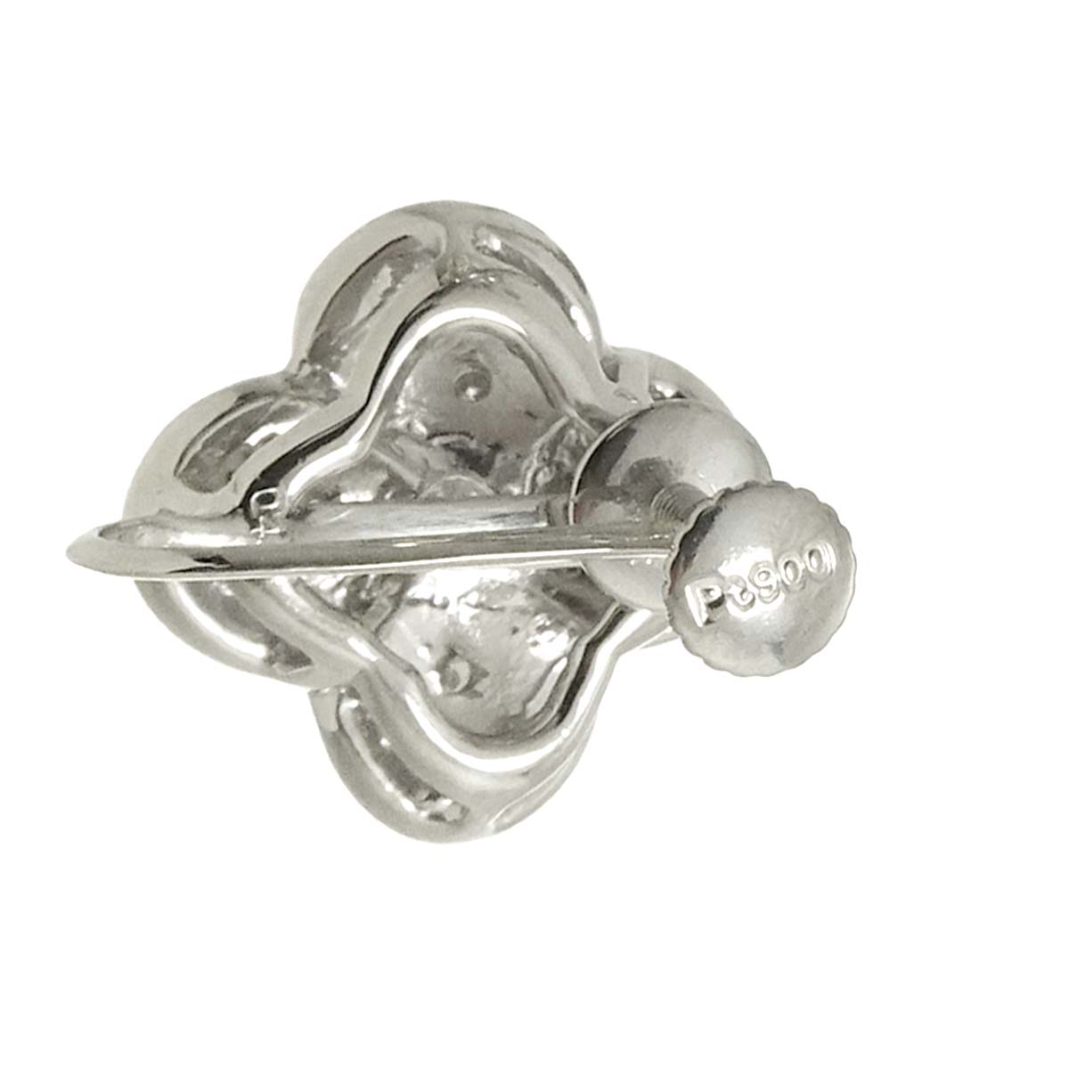 Diamond 0.40ct/0.40ct Earrings Clip on Platinum