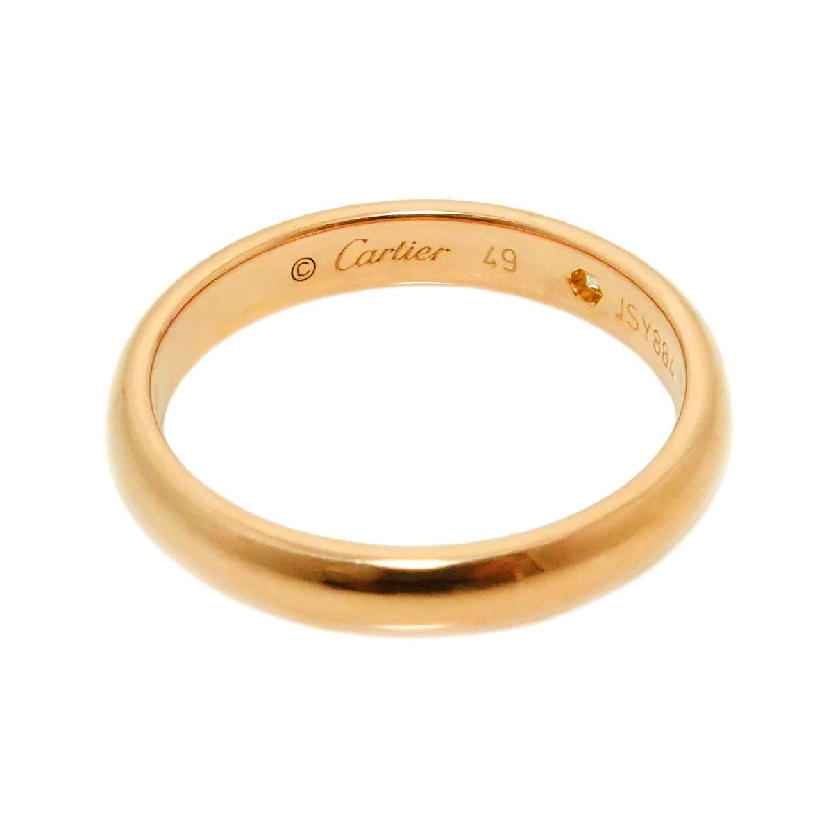 C de Diamond Ring 18K Pink Gold 750 Size49 4.75-5(US)