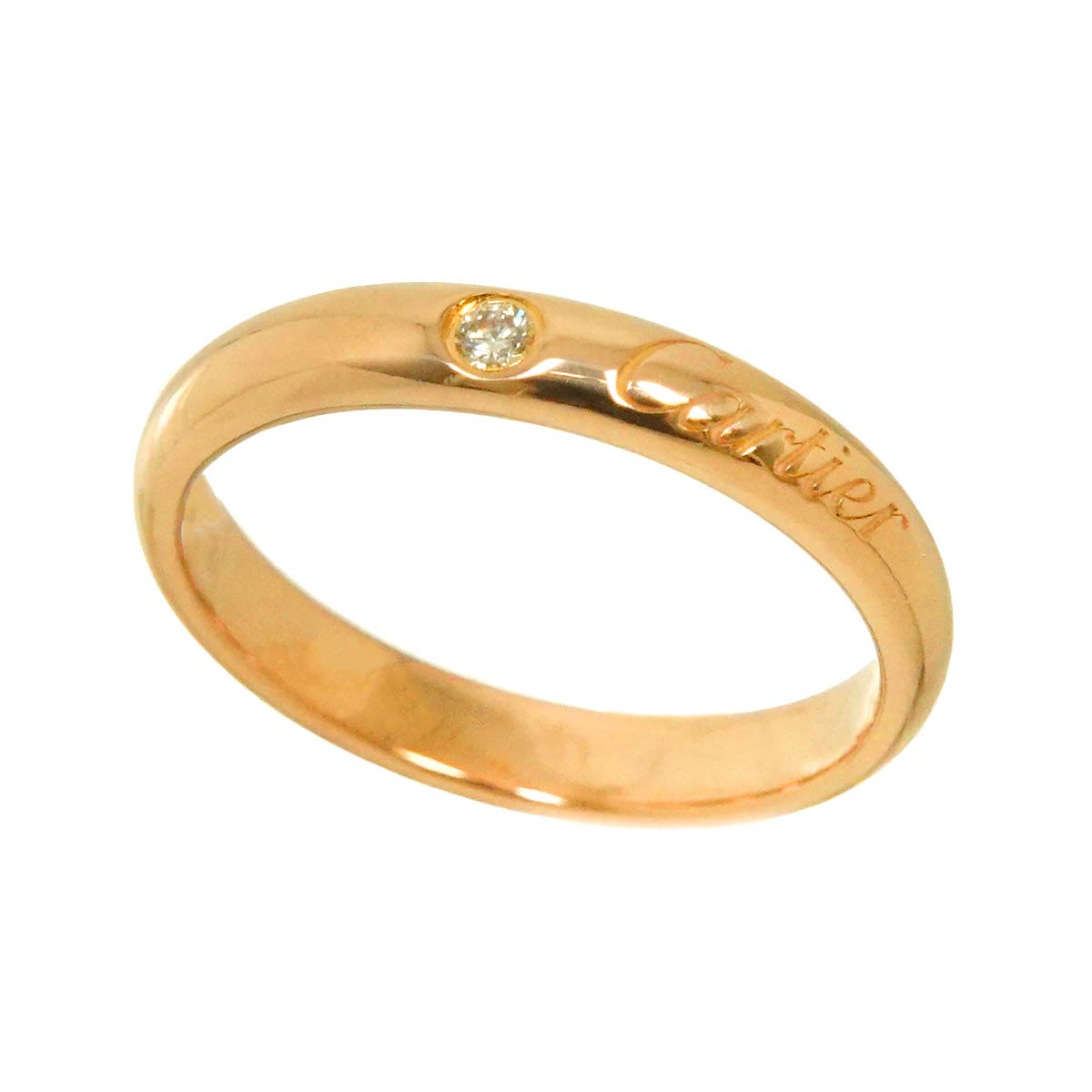 C de Diamond Ring 18K Pink Gold 750 Size49 4.75-5(US)