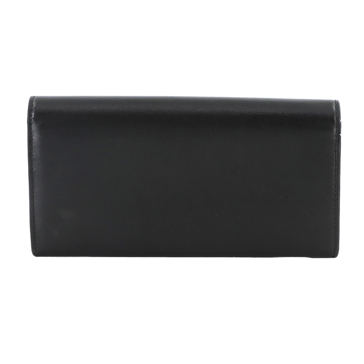 Triomphe Long Wallet Leather Black 10E313DPV