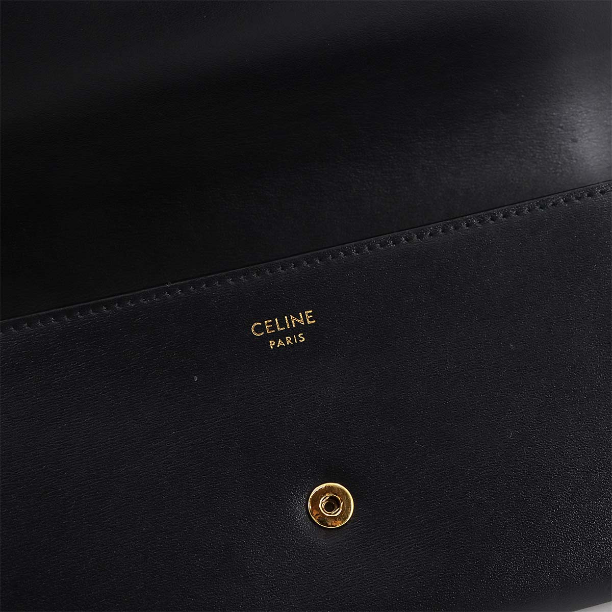 Triomphe Long Wallet Leather Black 10E313DPV