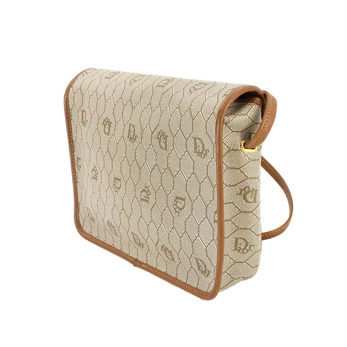 Shoulder Bag PVC Beige Honeycomb pattern