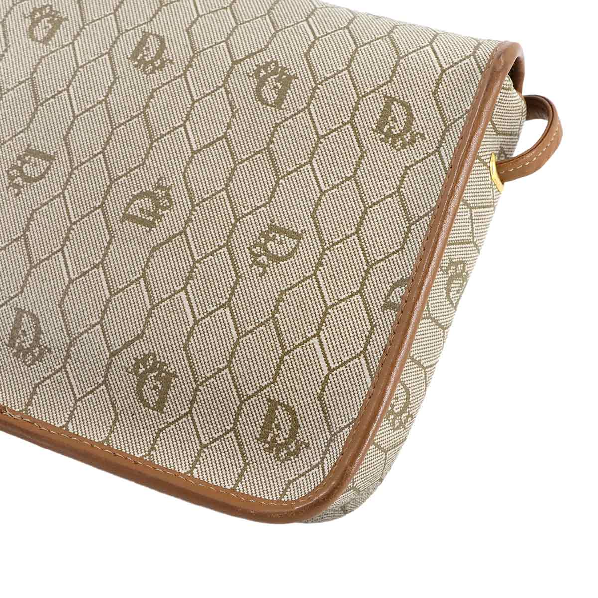 Shoulder Bag PVC Beige Honeycomb pattern