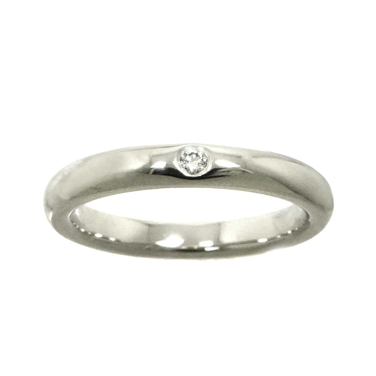Stacking Band Ring Diamond 1P Platinum Size3.75-4(US)