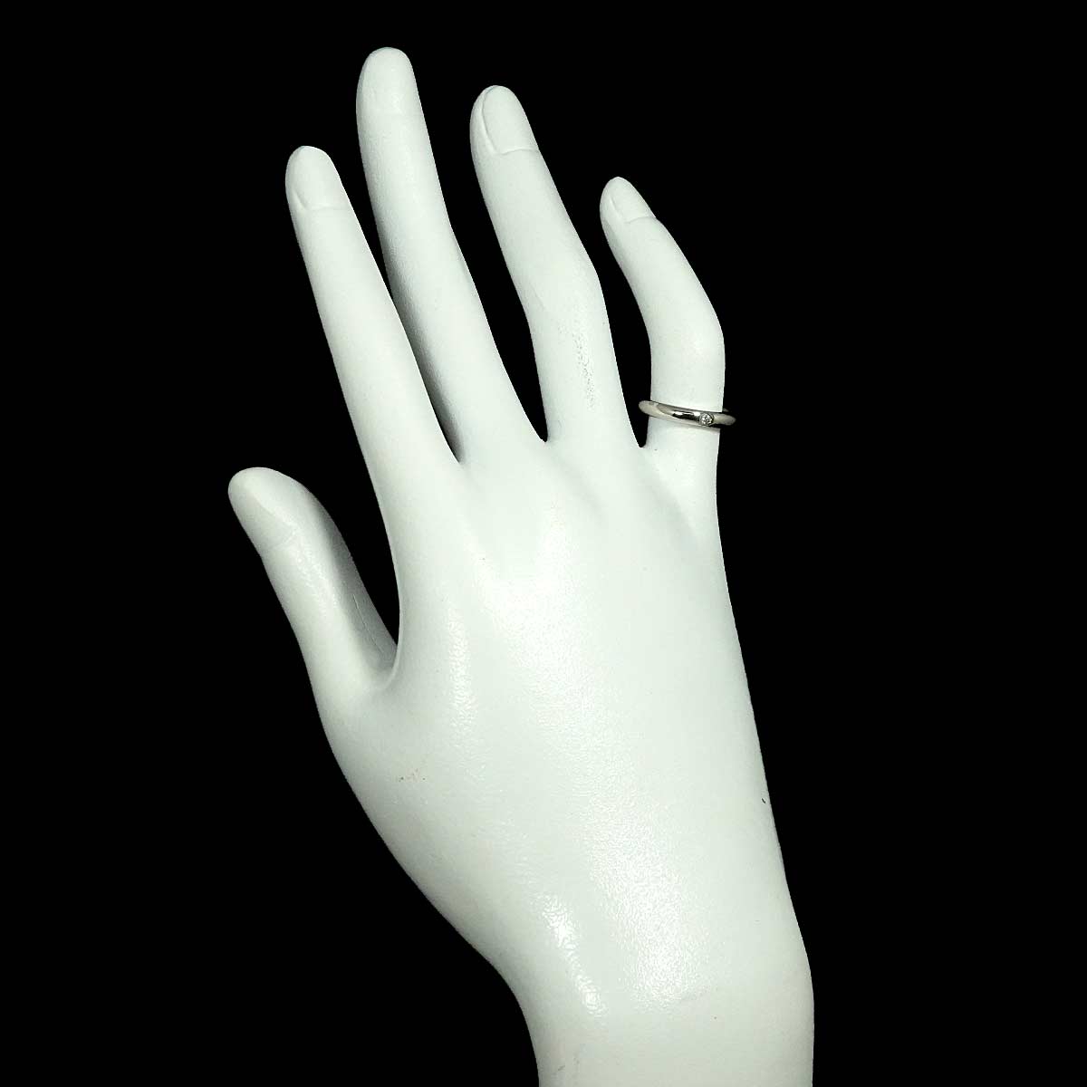 Stacking Band Ring Diamond 1P Platinum Size3.75-4(US)