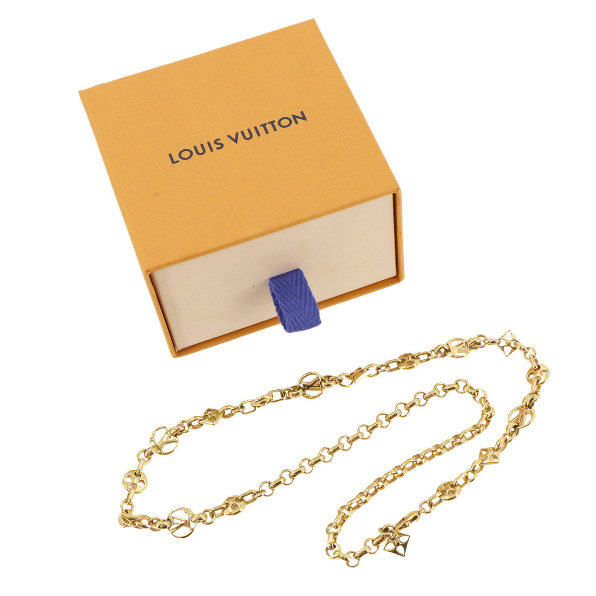 LOUIS VUITTON Crazy in Rock Necklace Gold M00371 Accessory