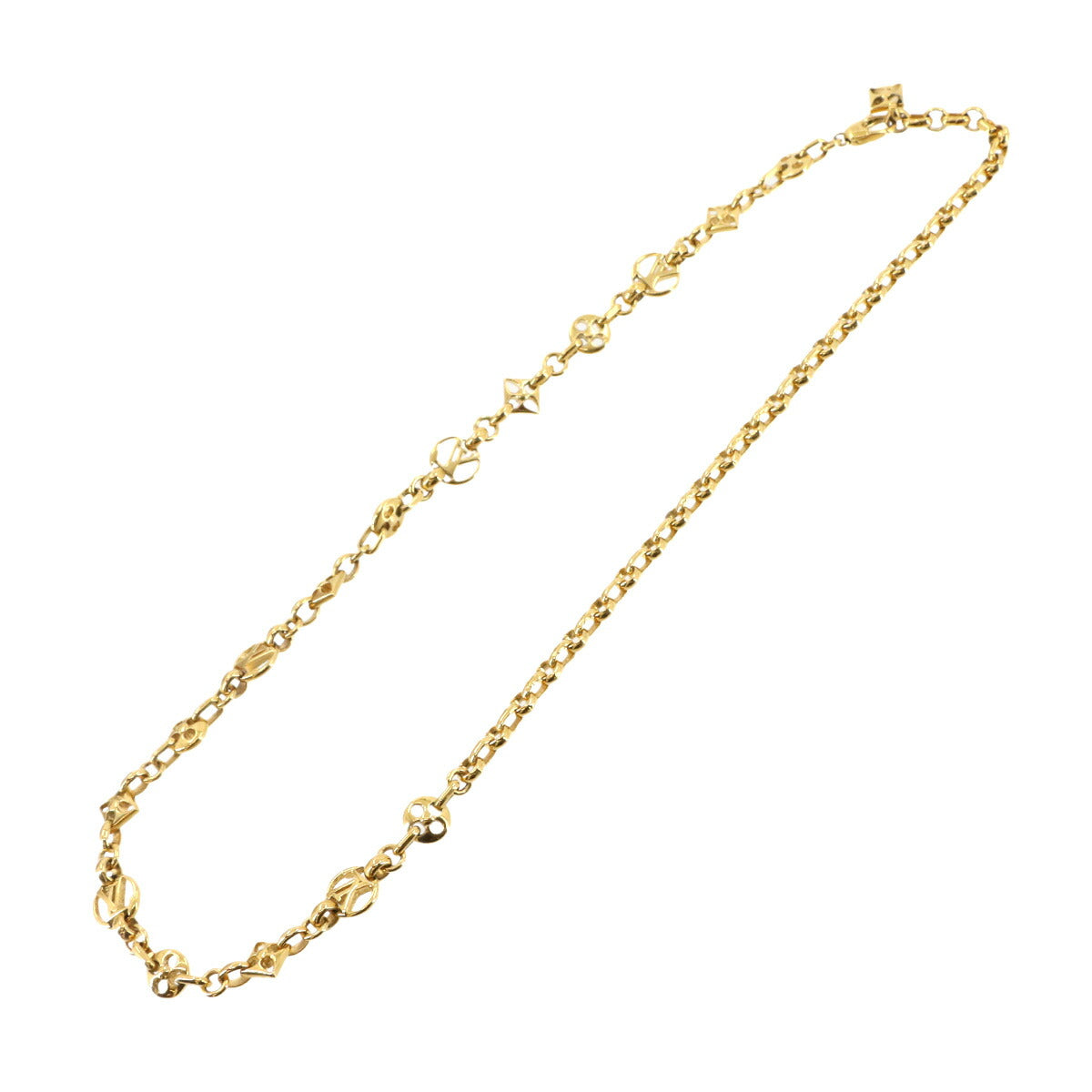 LOUIS VUITTON Crazy in Rock Necklace Gold M00371 Accessory