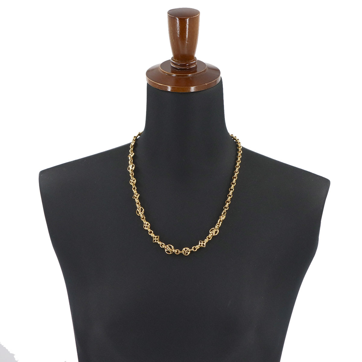 LOUIS VUITTON Crazy in Rock Necklace Gold M00371 Accessory