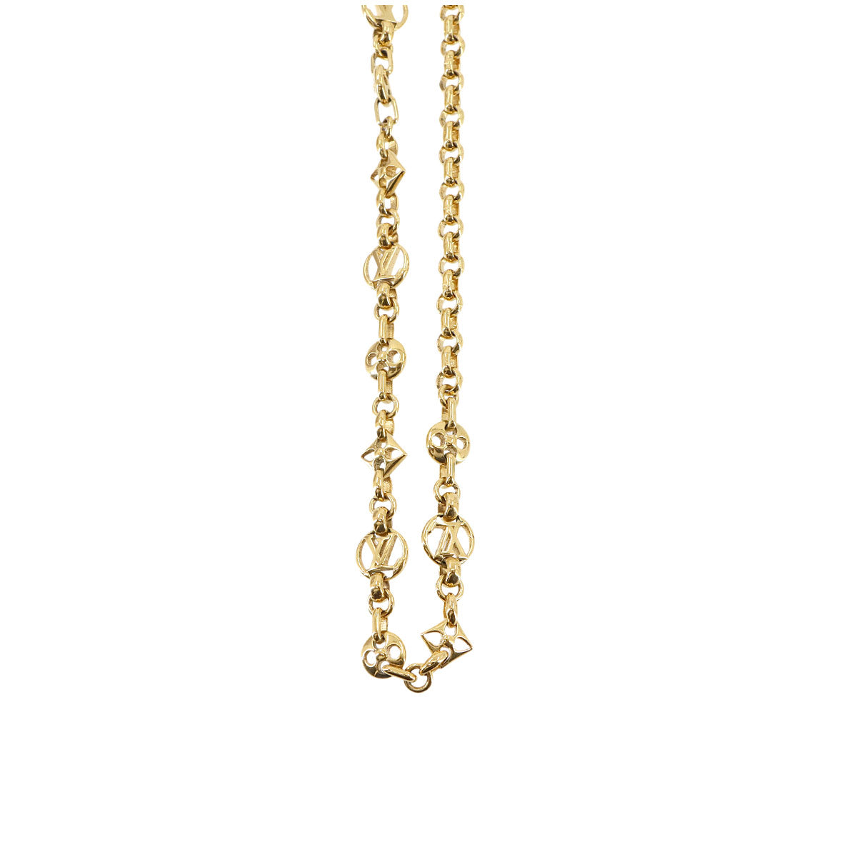 LOUIS VUITTON Crazy in Rock Necklace Gold M00371 Accessory