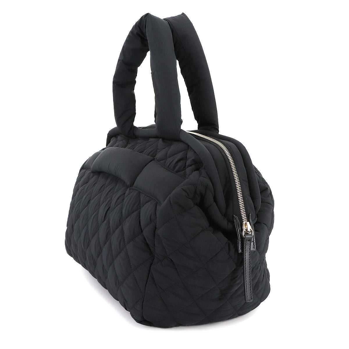 Coco Cocoon Boston Bag Nylon Leather Black A47205 Purse
