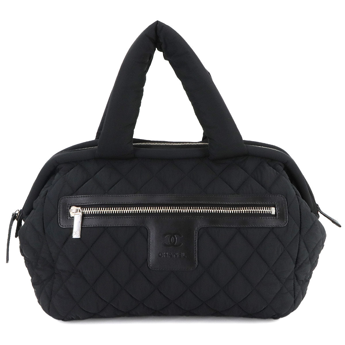 Coco Cocoon Boston Bag Nylon Leather Black A47205 Purse