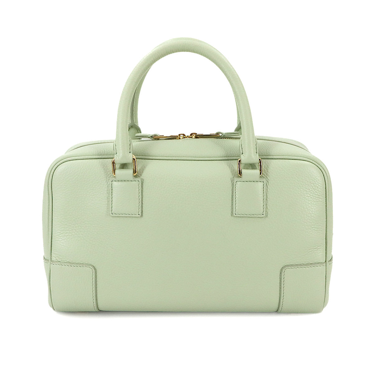 Amazona 23 2way Hand Shoulder Bag Leather Light green Purse