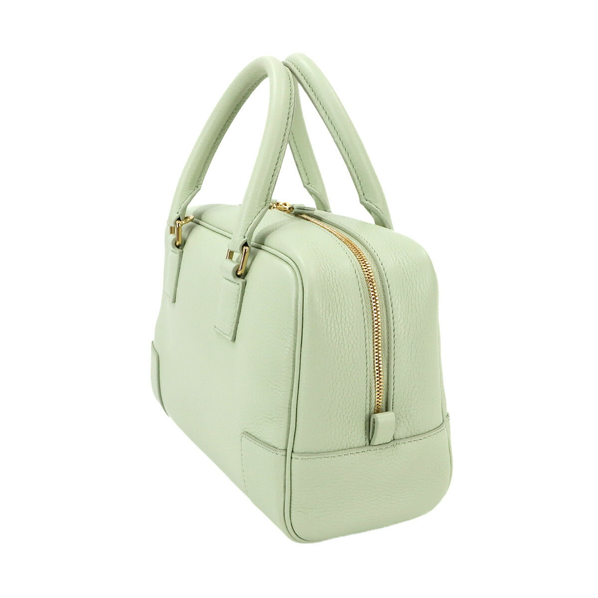 Amazona 23 2way Hand Shoulder Bag Leather Light green Purse