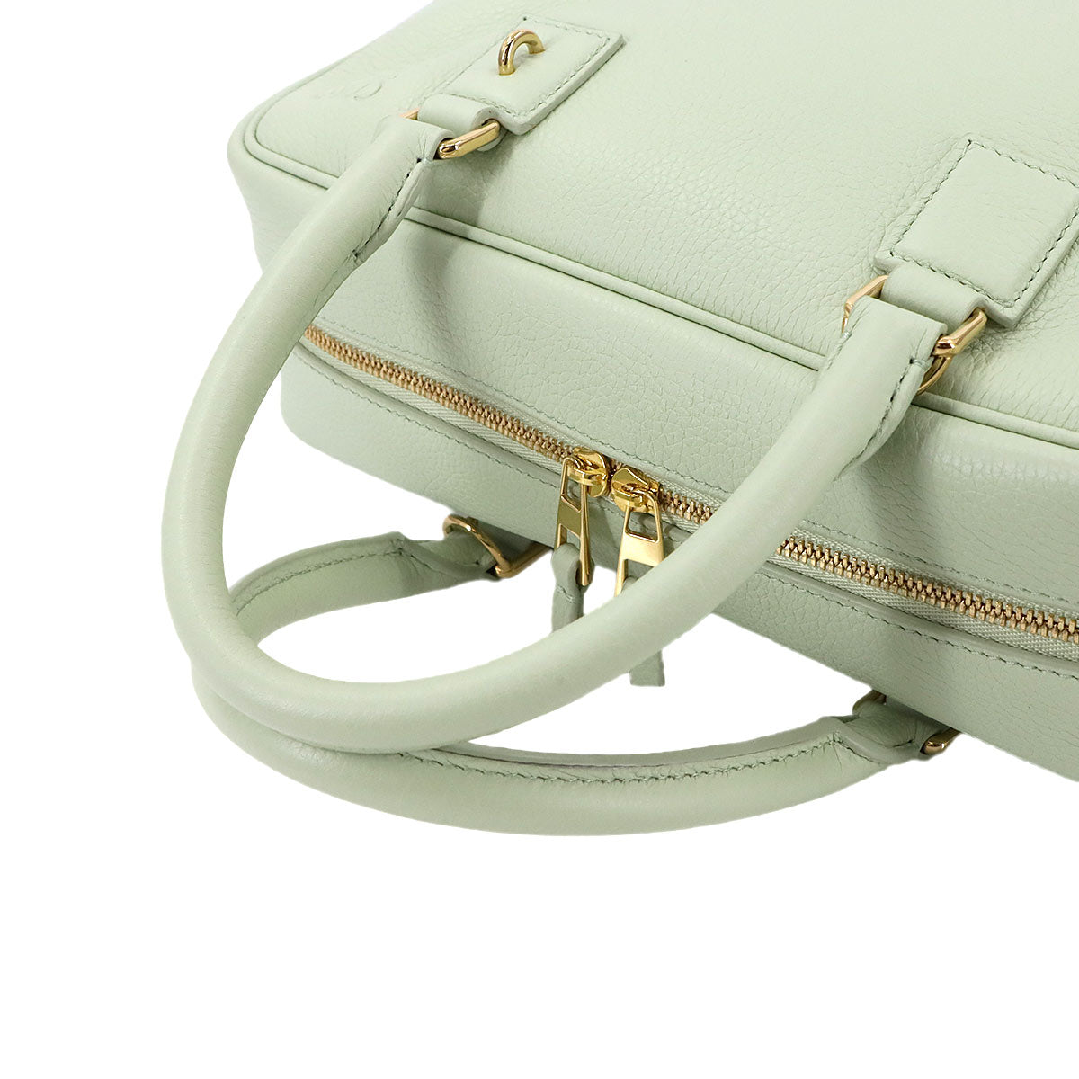 Amazona 23 2way Hand Shoulder Bag Leather Light green Purse