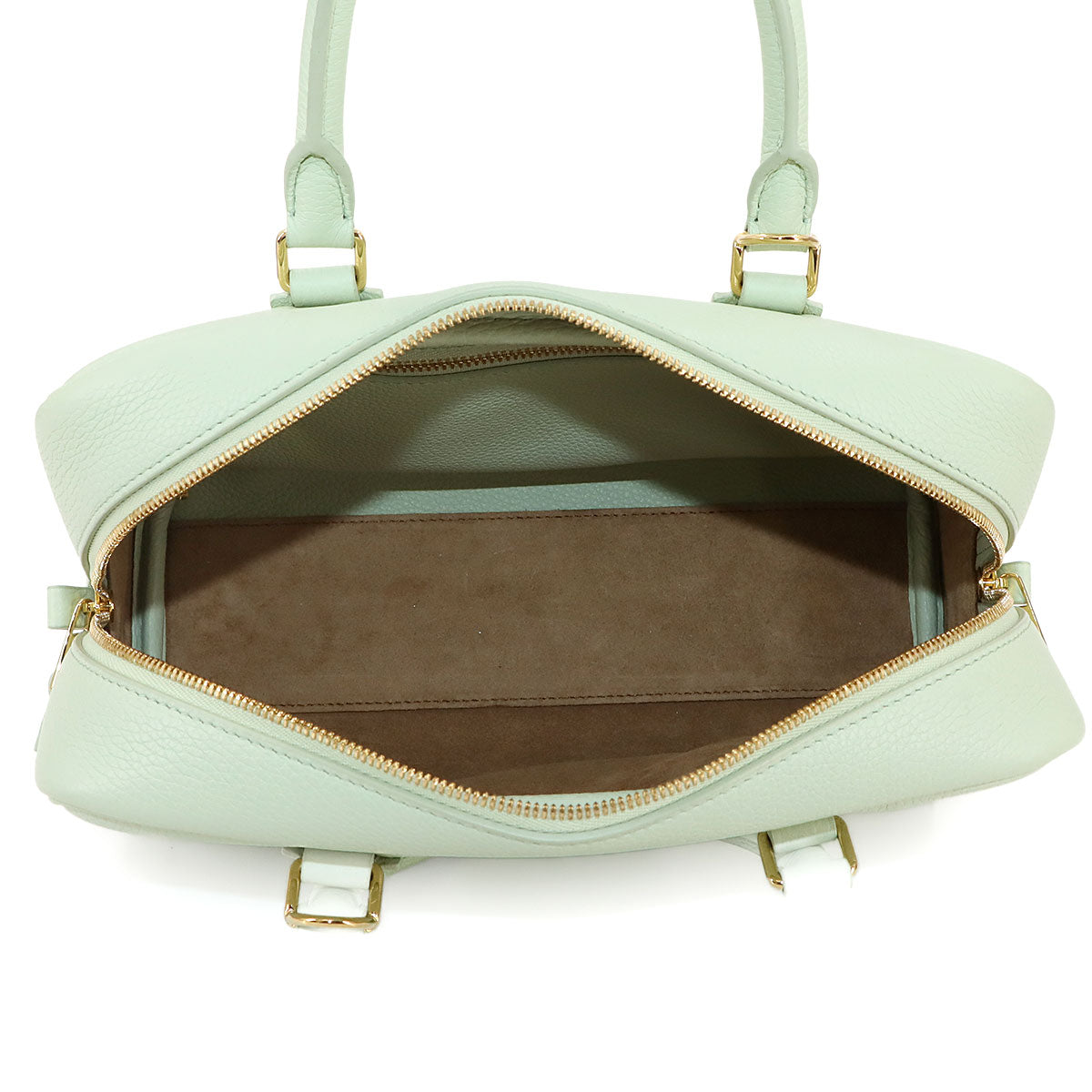 Amazona 23 2way Hand Shoulder Bag Leather Light green Purse
