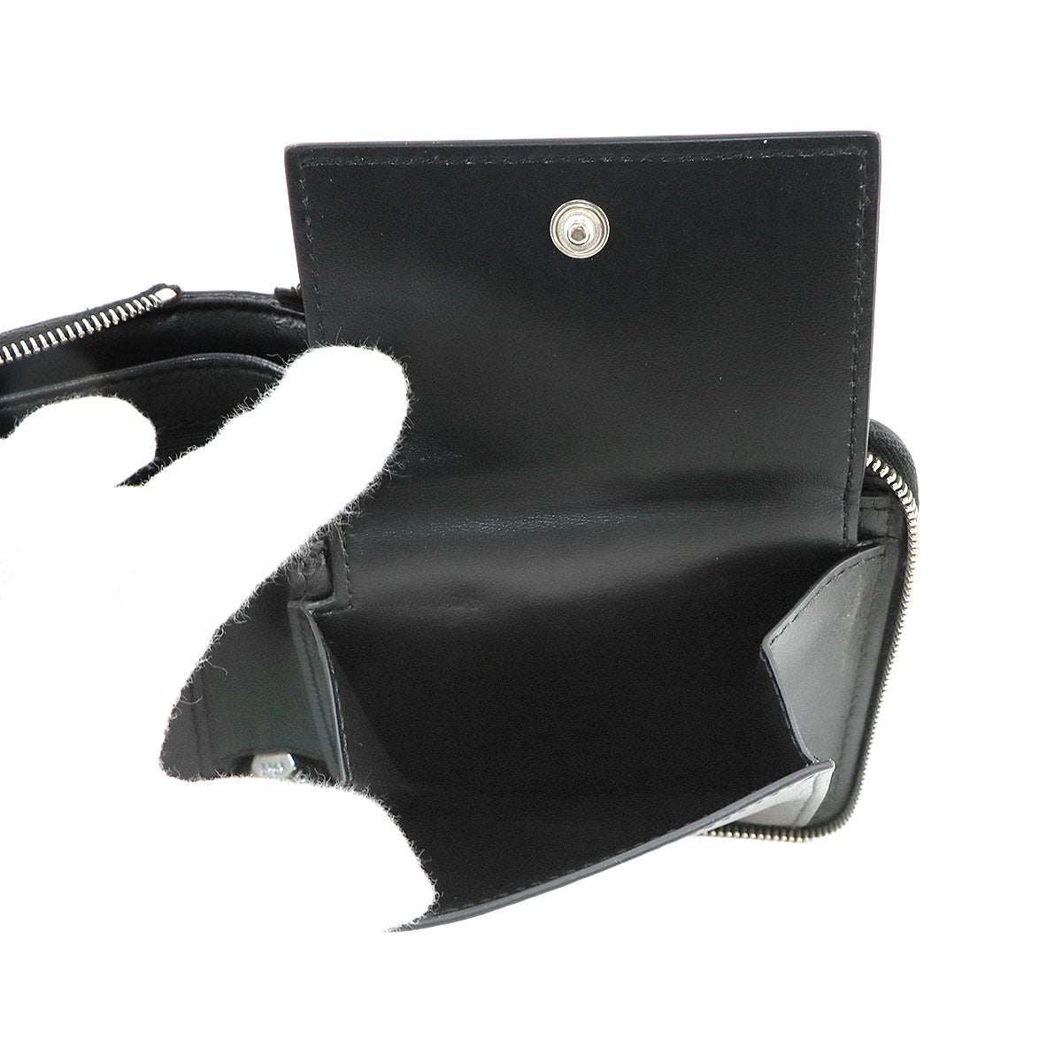 Zipped Around Wallet Leather Black Purse 10J613BEN