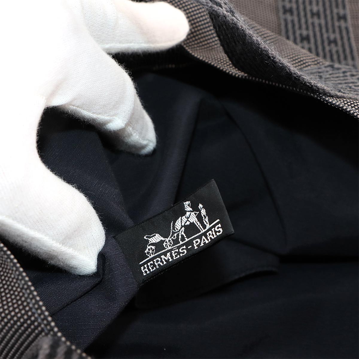 Herline Cabas Tote Bag Canvas Gray Purse