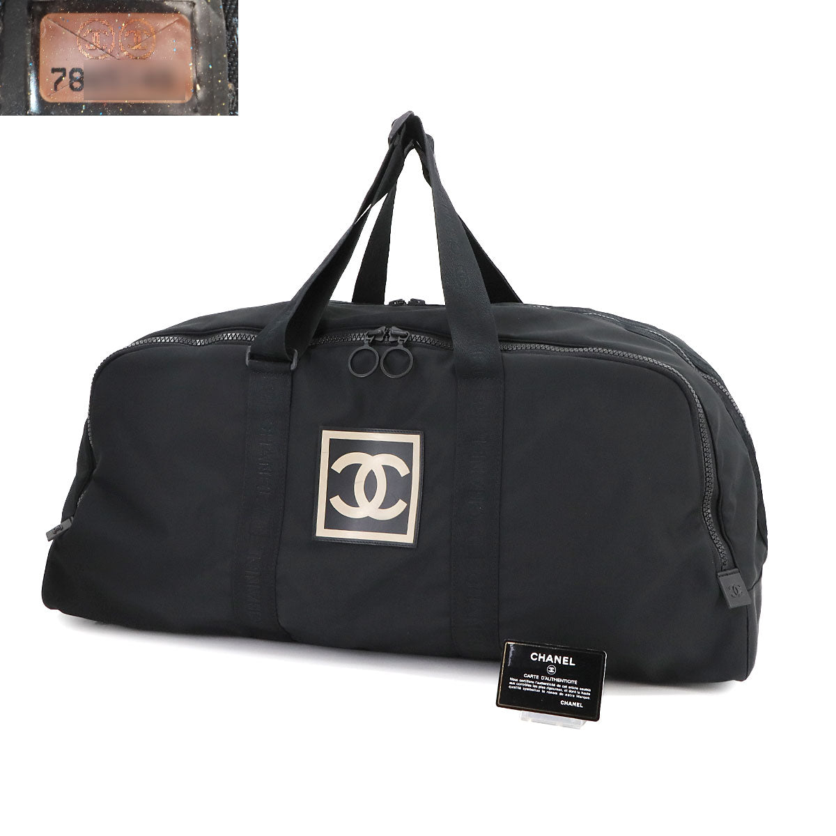 Sports Line Boston Bag Nylon Black A19977 Vintage Purse