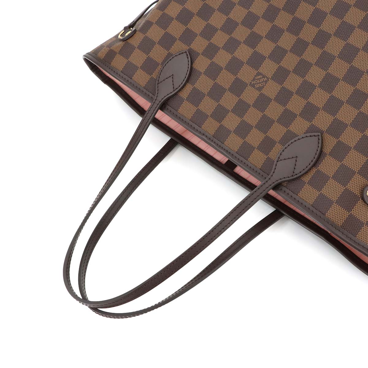 Damier Neverfull MM Tote Bag Rose Ballerine N40598 Purse