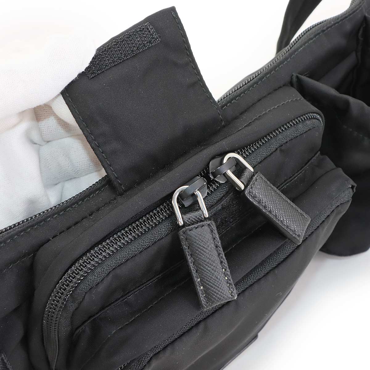 Crossbody Waist Bag Pouch Nylon Nero Black 2VL056 Purse