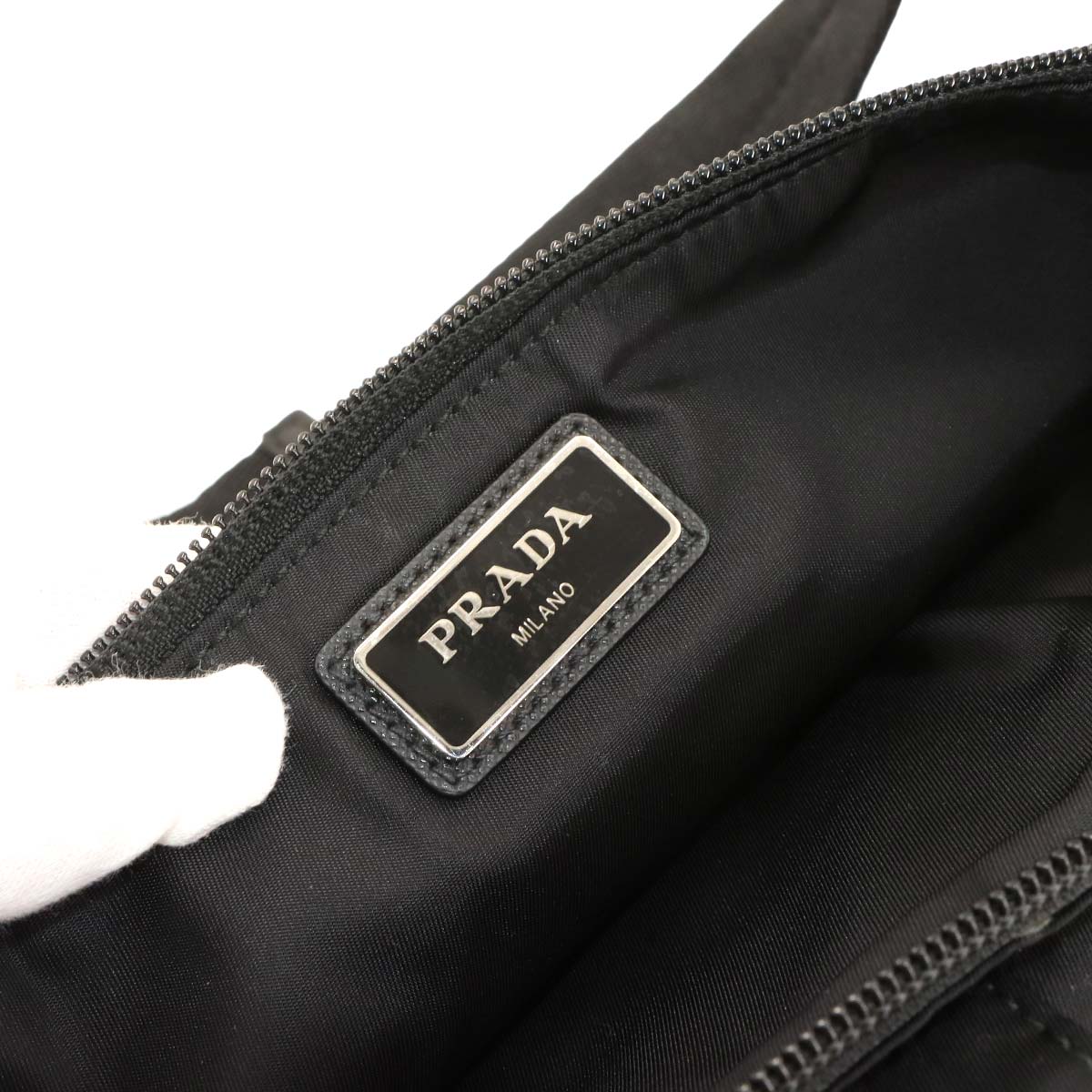 Crossbody Waist Bag Pouch Nylon Nero Black 2VL056 Purse