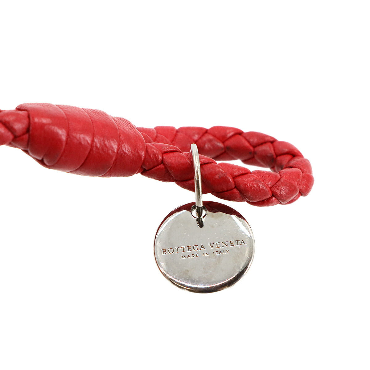 Intrecciato Bracelet Leather Red Accessory