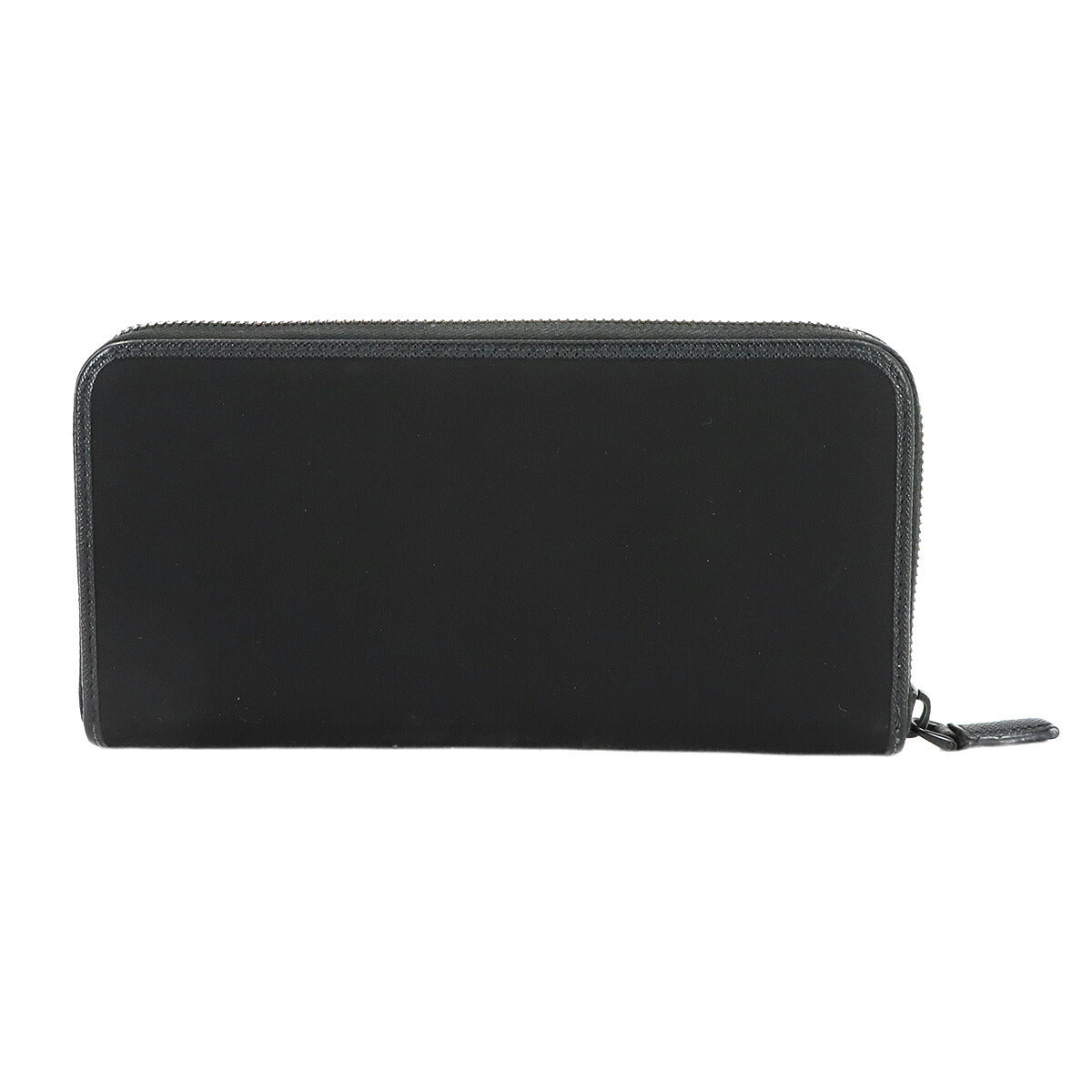 Zipped Around Long Wallet Nylon Saffiano Leather Black 2ML317