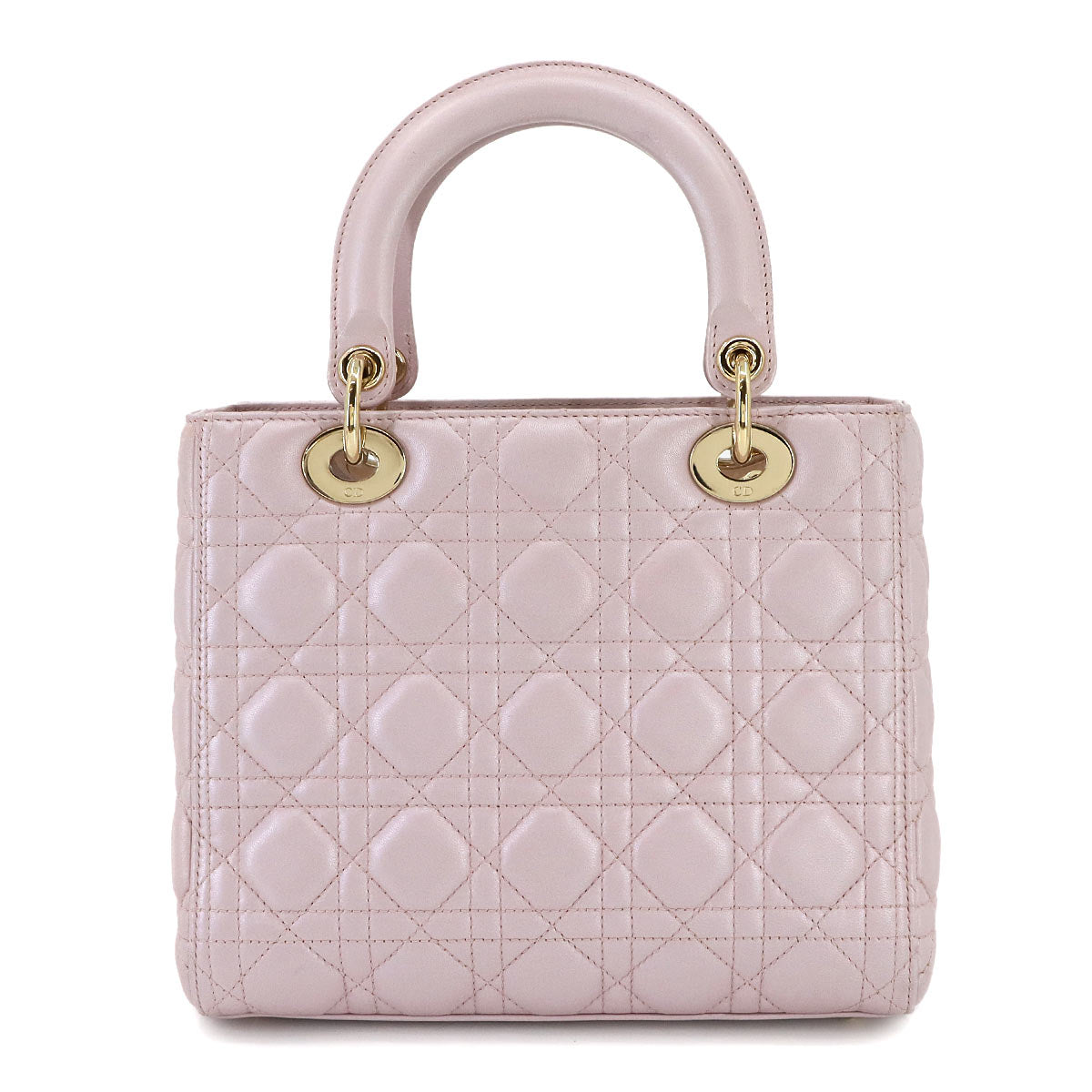 Lady Dior Medium Hand Shoulder Bag Leather Pink