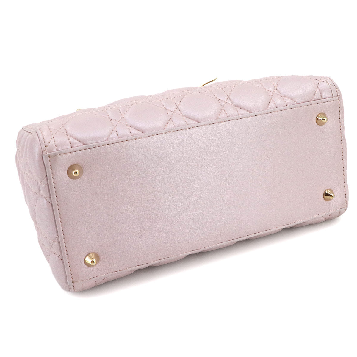 Lady Dior Medium Hand Shoulder Bag Leather Pink