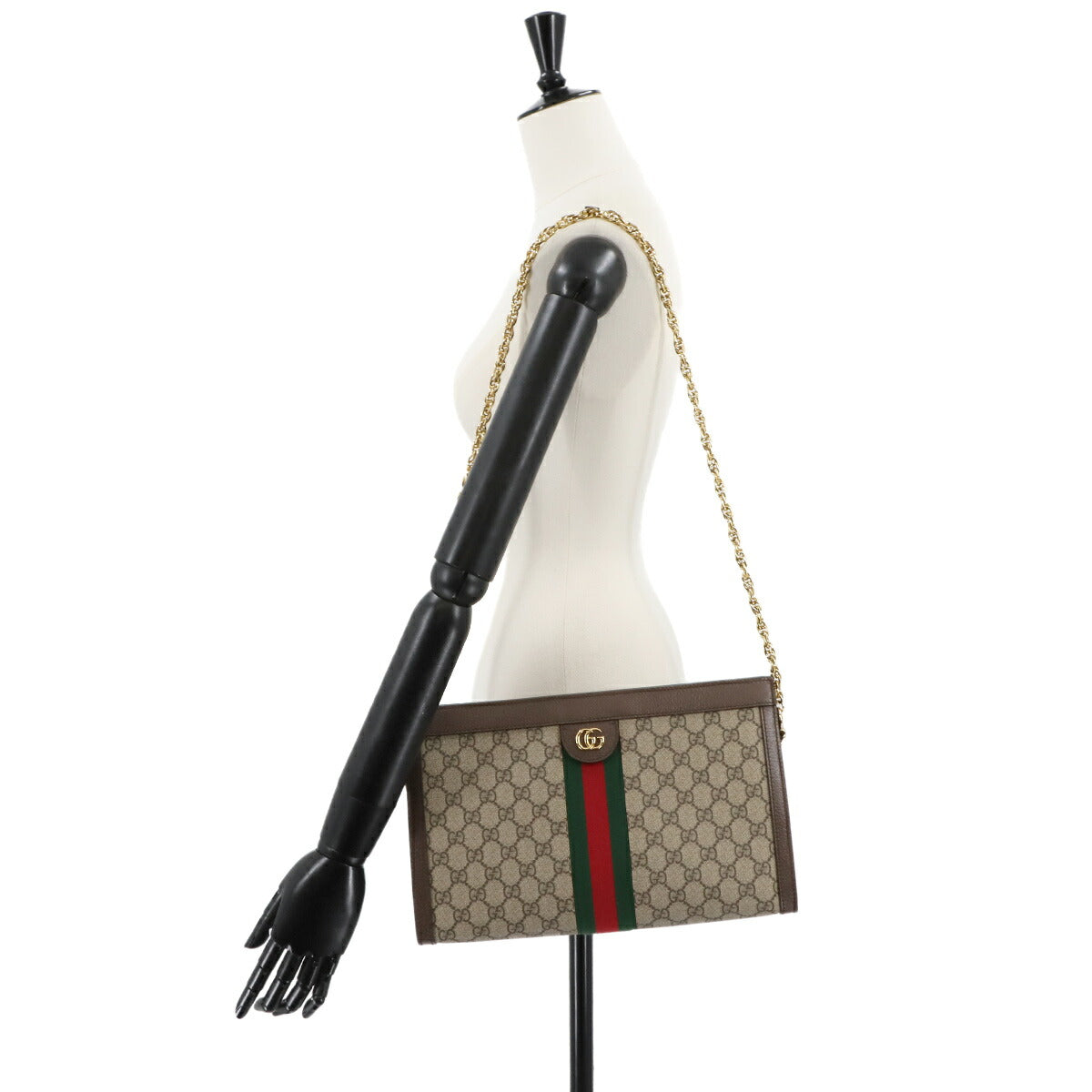 Ophidia GG Medium Shoulder Bag GG Supreme Canvas Beige 503876